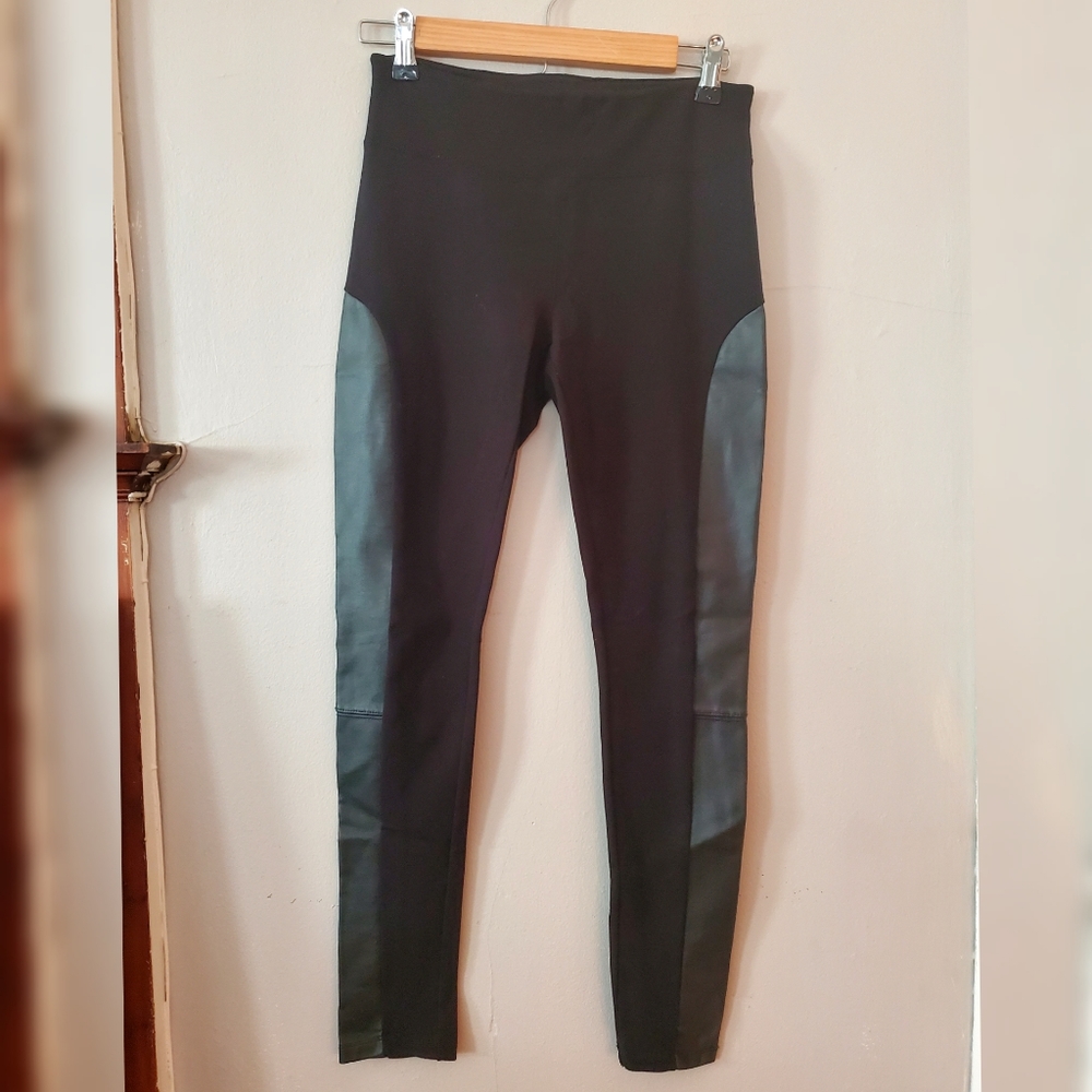 Philosophy Black Leggings/Faux Leather